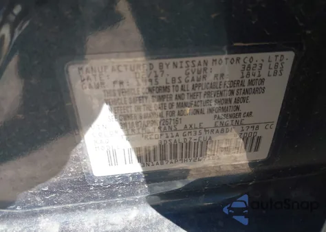 2017 Nissan Sentra Sv from USA, damaged, VIN 3N1AB7AP9HY267161
